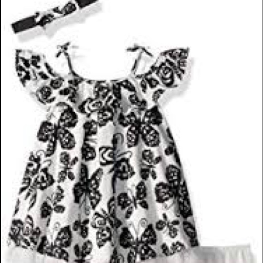 NWT Children’s Place flutter sleeve dress 6/9 M
